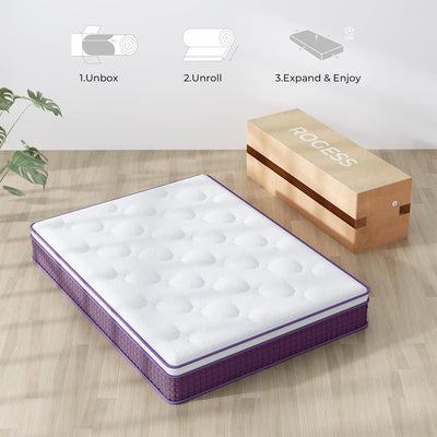 LuneluX_Sleep – 12-Inch Hybrid Mattress with Pocket Springs | Medium
