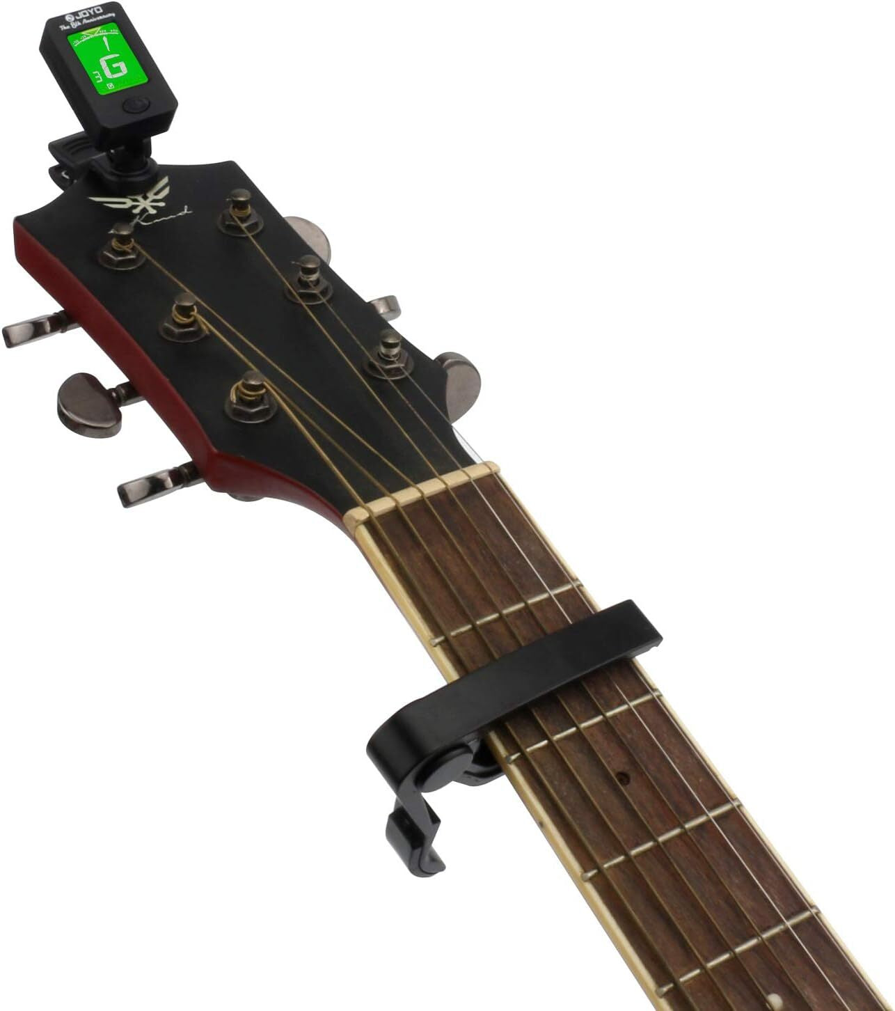 Jt 01 Clip on Tuner Capo for Guitar Bass Ukulele Violin with Lcd Display