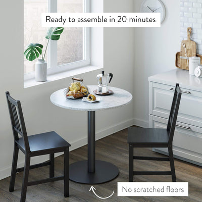 Bistro Lucy Small Mid-Century Modern Kitchen or Dining Table with Faux