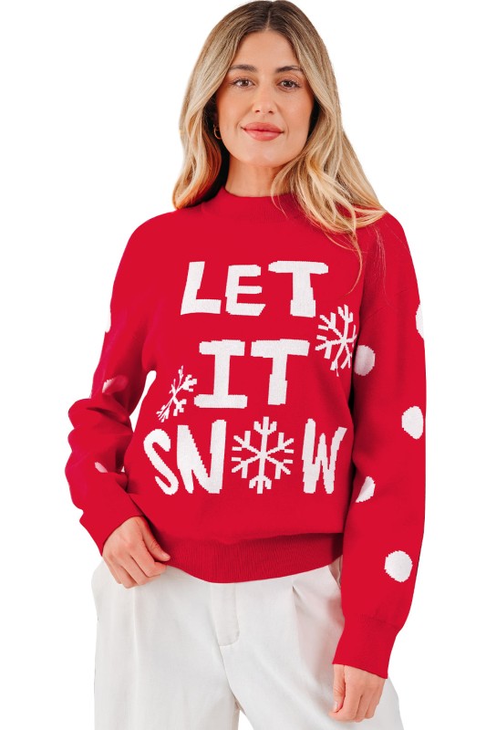 LET IT SNOW Christmas Holiday Sweater