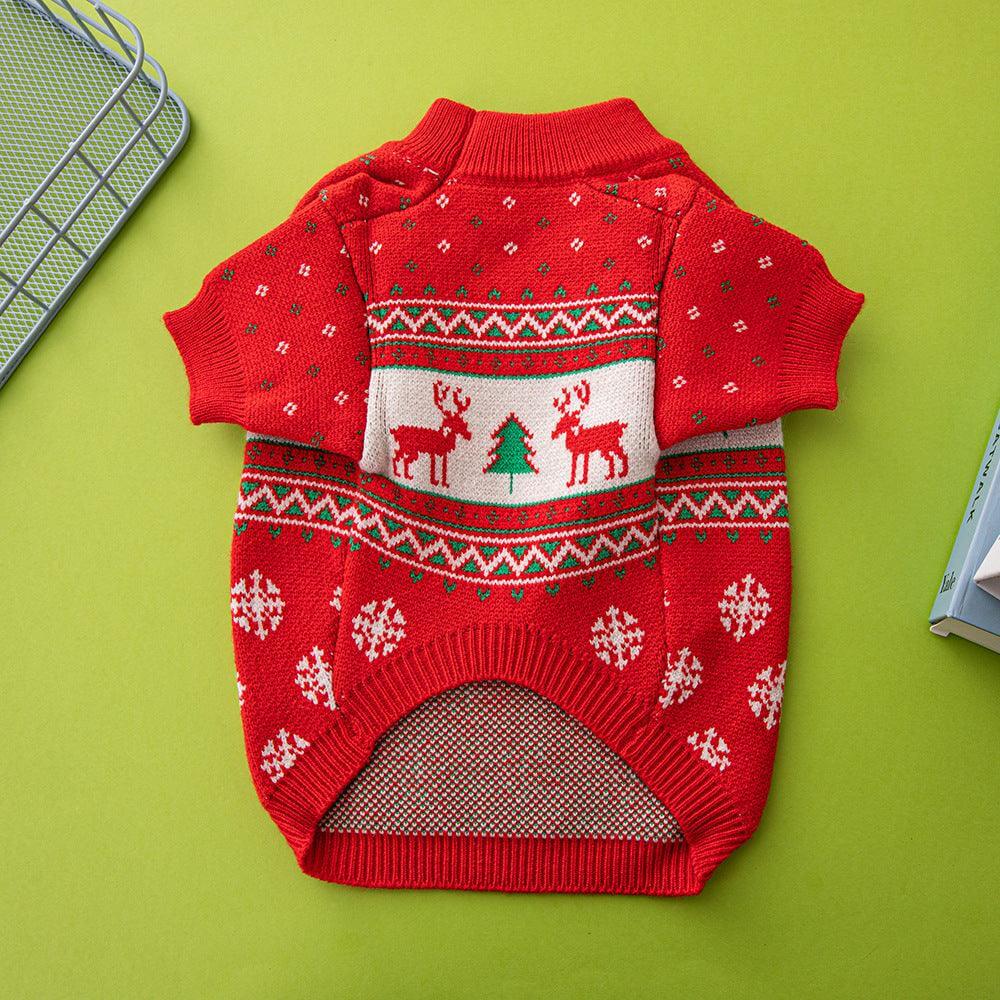 Festive Holiday Pet Sweater Cozy Knitted