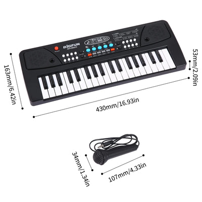 Kid Keyboard Piano, 37 Key Portable Electronic Piano Keyboard with Microphone Musical Instrument Educational Toys for Kids Boys Girls