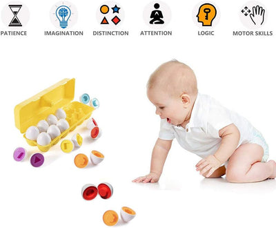 Easter Matching Eggs Connect Eggs Parlour Games Toys Gifts for 1 2 3 Years Old Kids Toddler Baby Girls Boys Shape Color