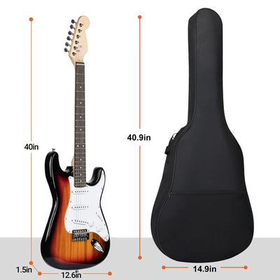Guitar Bag,  40-41" Acoustic Guitar Bag, Waterproof Guitar Case with Dual Adjustable Shoulder Strap, Guitar Dust Cover, Soft Guitar Backpack Case, Black