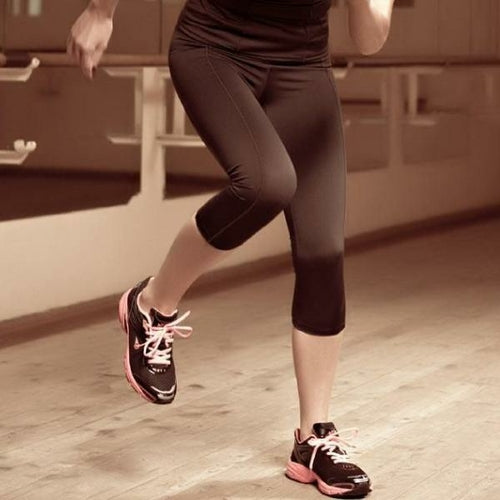 Capri Leggings Lauma Active Lady Fitness worn during workout, showcasing comfort and flexibility for various exercises.