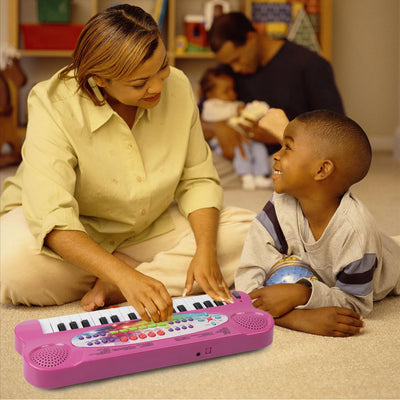 32 Keys Kids Keyboard Piano Portable Electronic Musical Instrument Multi-Function Music Keyboard Piano for Kids Early Learning Educational Toy Birthday Xmas Day Gifts (Pink)