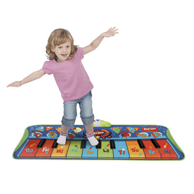 : Step-To-Play: Junior Piano Mat - Lights & Sounds, 10 Keys, 6 Instrument Sounds & 4 Animal Noises, Record & Playback, Toddler & Kids Age 2+