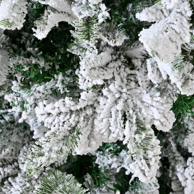 Unlit 7FT Snowy PE PVC Mixed Christmas Tree