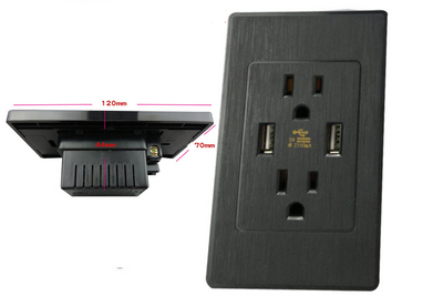 Smart House Dual USB Wall Socket US Plug -White