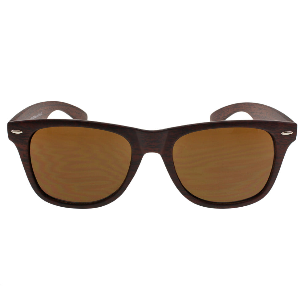 MQ Lafayette Sunglasses in Faux Redwood / Brown