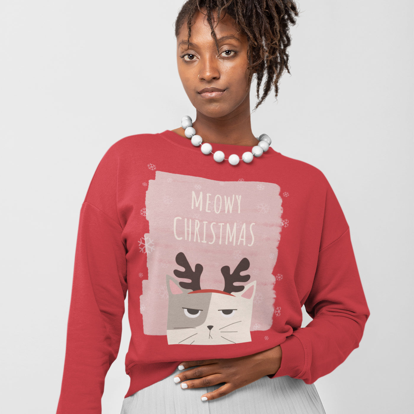Women Meowy Christmas Sweatshirt