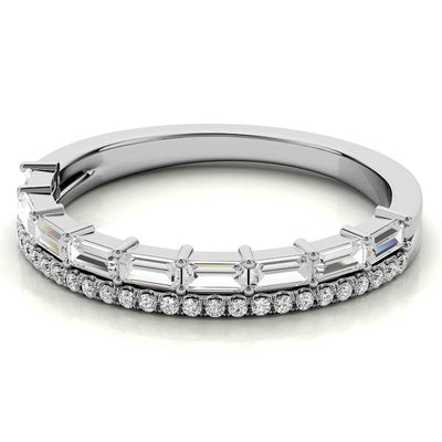 White Gold Moissanite Round Shape Ring – LR00200