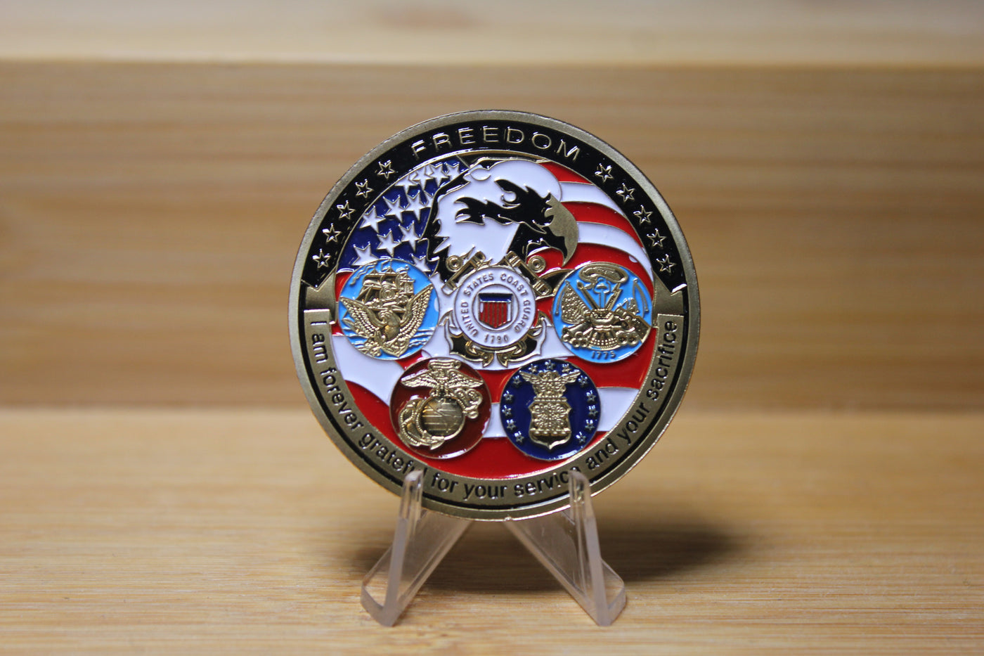 All Branches of the USA Military Challenge Coin Freedom