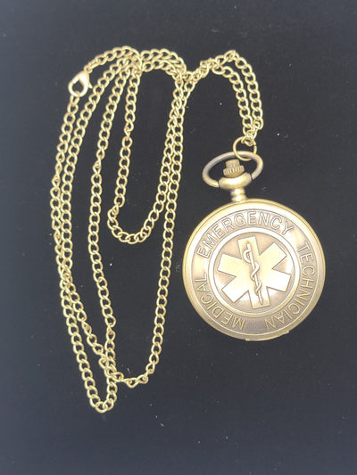 Full Hunter Bronze EMT Pocket Watch | Gift Box Included