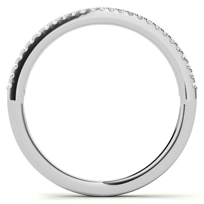 White Gold Moissanite Round Shape Ring – LR00200