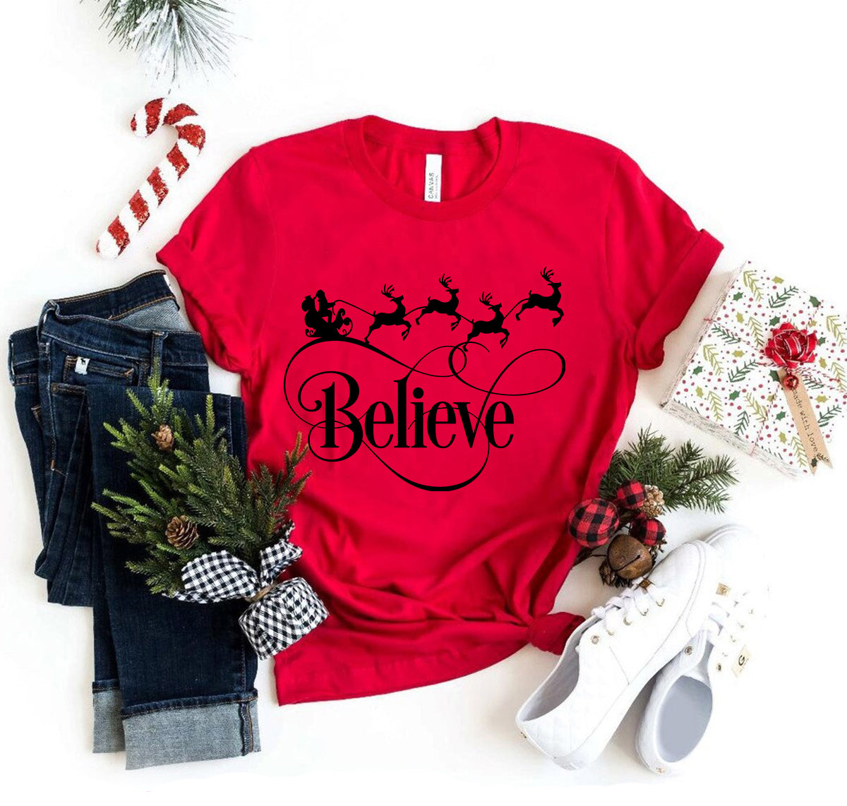 Believe In Christmas Shirt Available in 6 colors