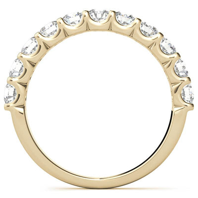 Yellow Gold Moissanite Round Shape Band – LR00115