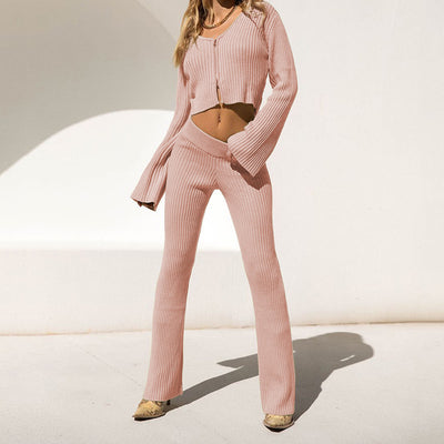 CozyEdge™ – 2-Piece Zip-Up Lounge Set with Cardigan Look