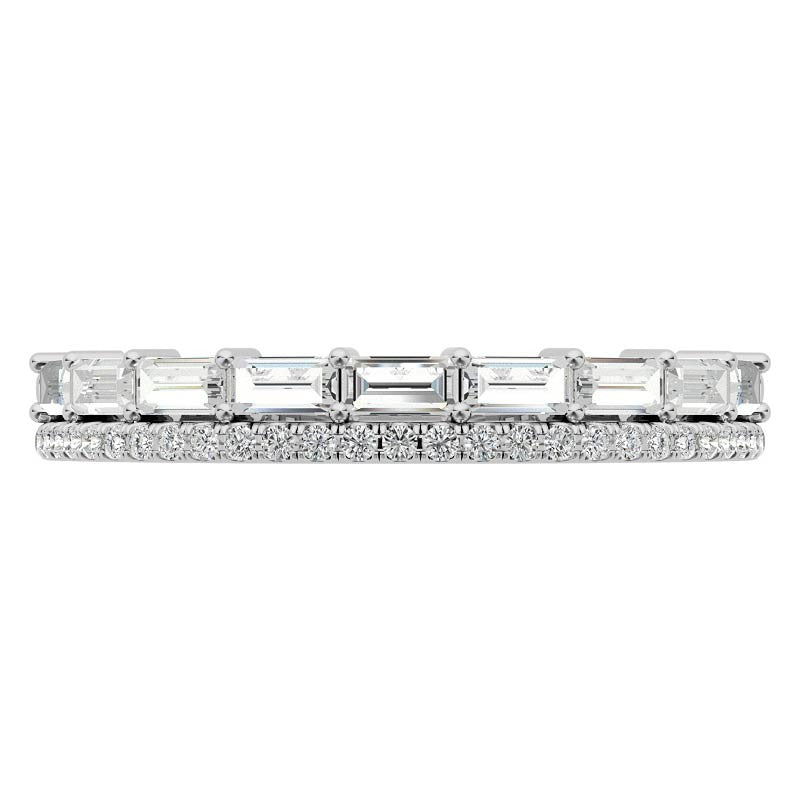 White Gold Moissanite Round Shape Ring – LR00200