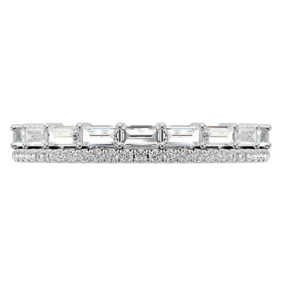 White Gold Moissanite Round Shape Ring – LR00200