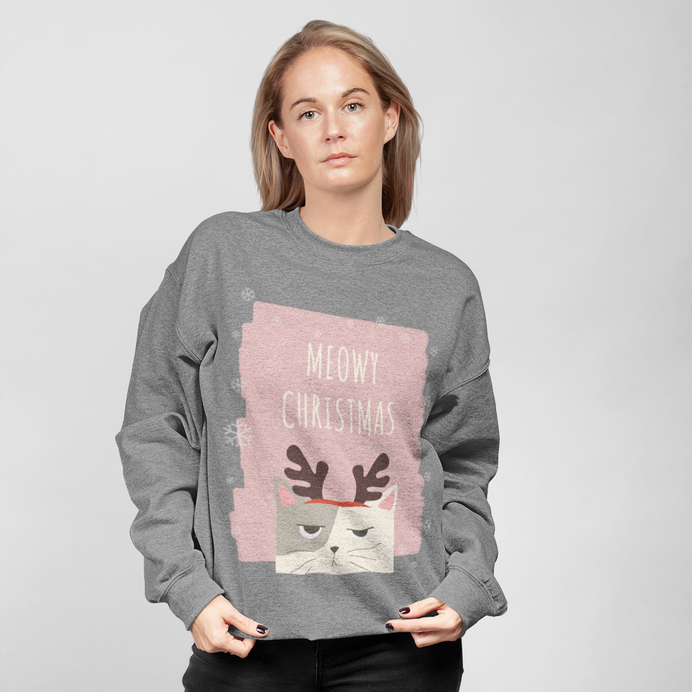Women Meowy Christmas Sweatshirt