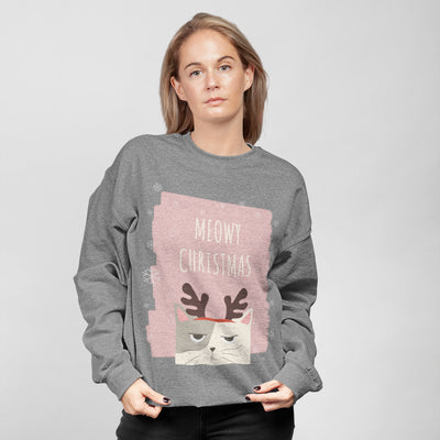 Women Meowy Christmas Sweatshirt