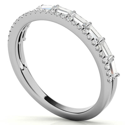 White Gold Moissanite Round Shape Ring – LR00200