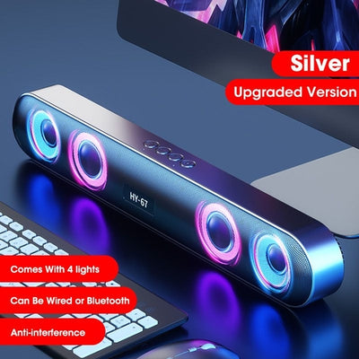 PC Soundbar Wireless 6D Surround Speaker Bluetooth 5.0 Home Wired