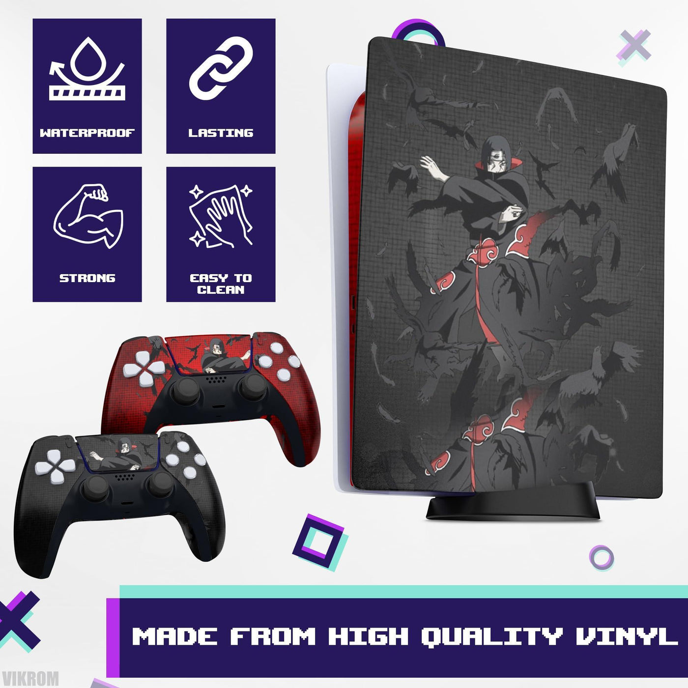 PS5 Console Controller Wrap Vinyl Sticker   PlayStation 5 Console