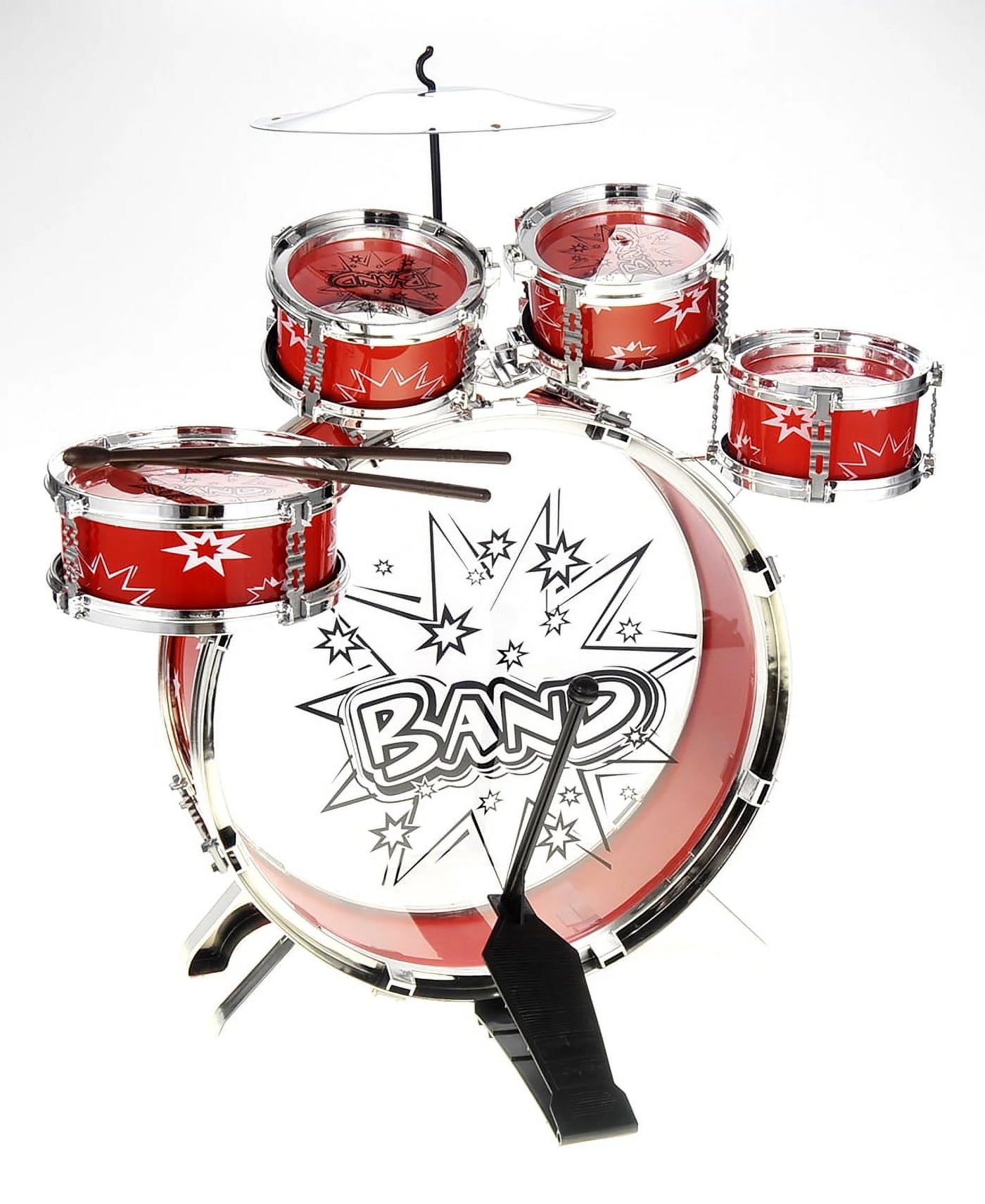 Playworld Musical Instrument Drum Playset - Red
