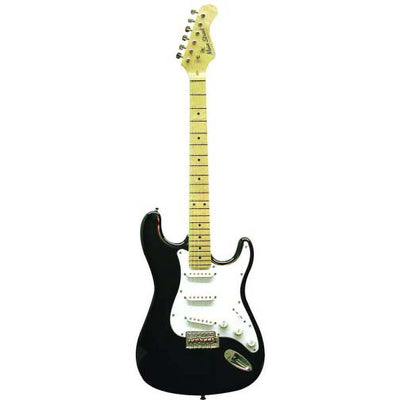 MEDCBK Double Cutaway Electric Guitar with High-Gloss Black Finish