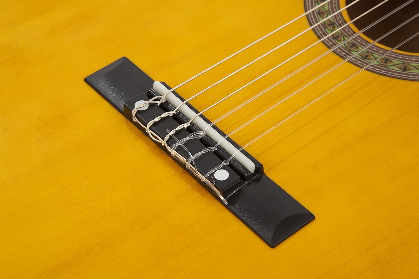 Junior Classical Guitar 34In Natural Wood Nylon Strings for Kids Learning