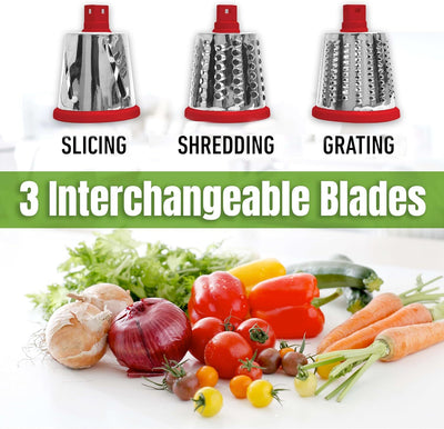 Rotary Cheese Grater with Handle, Cheese Grater Hand Crank, Fast Cutting Grater