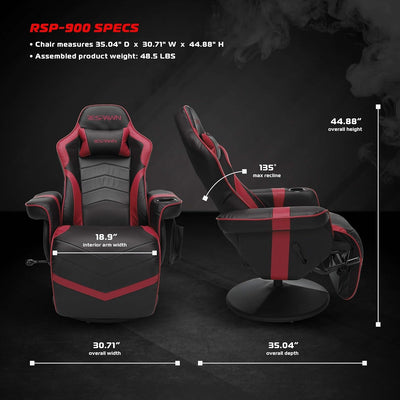 900 Gaming Recliner - Video Games Console Recliner Chair, Computer