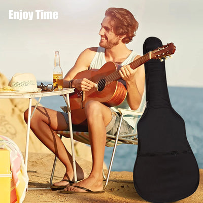 Guitar Bag,  40-41" Acoustic Guitar Bag, Waterproof Guitar Case with Dual Adjustable Shoulder Strap, Guitar Dust Cover, Soft Guitar Backpack Case, Black