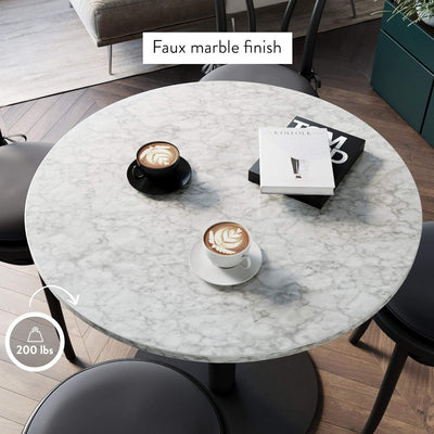 Bistro Lucy Small Mid-Century Modern Kitchen or Dining Table with Faux