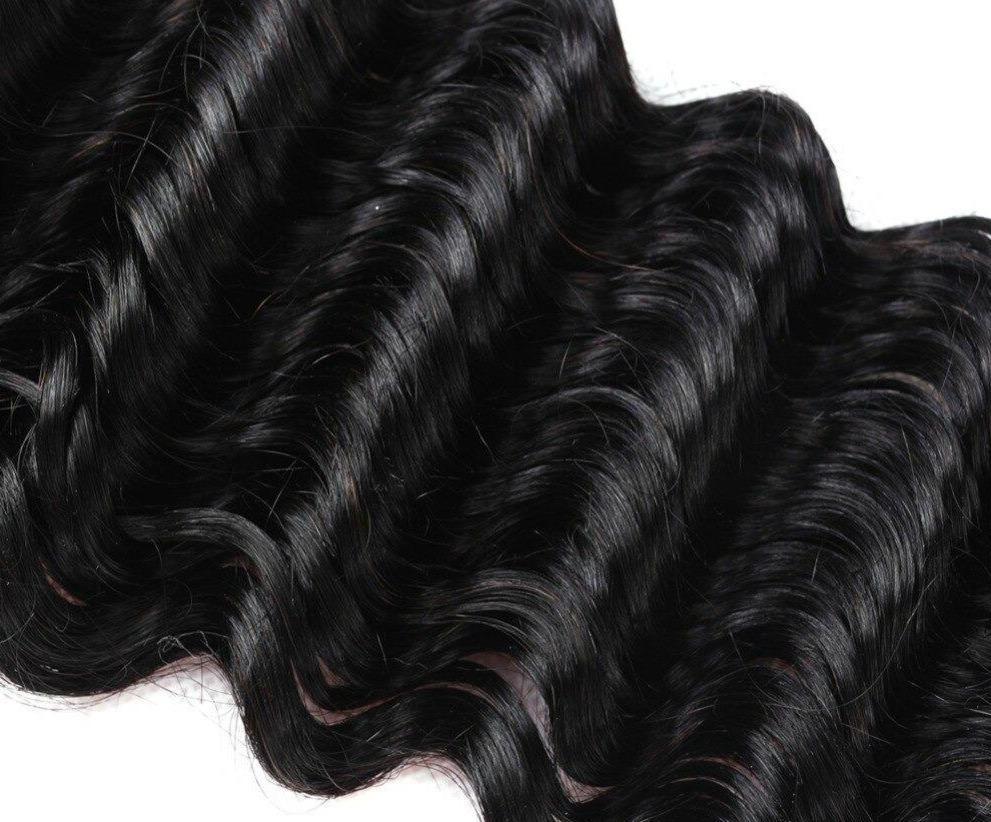 Super Double Drawn 12A Grade Deep Wave BUNDLES with CLOSURES & FRONTAL