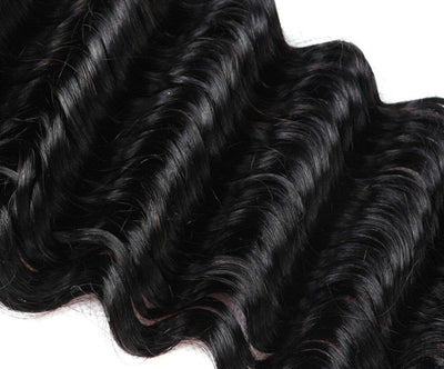 Super Double Drawn 12A Grade Deep Wave BUNDLES with CLOSURES & FRONTAL