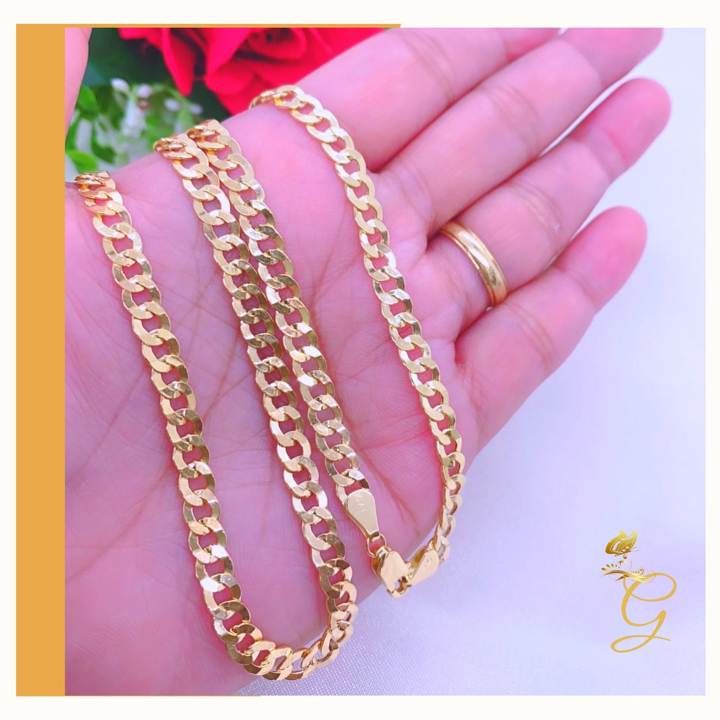 10K Gold Cuban link Chain 24” 5.53MM Width