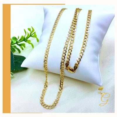 10K Gold Diamond cut Cuban link Chain 24” 4.41  MM Width