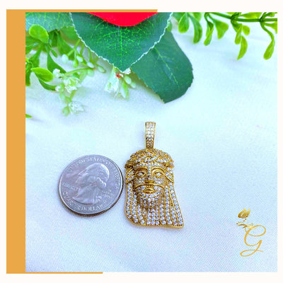 10K Yellow Gold Jesus Pendant