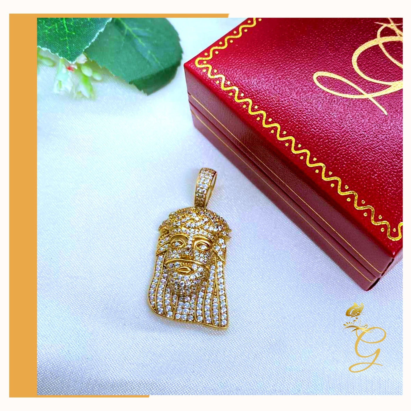 10K Yellow Gold Jesus Pendant