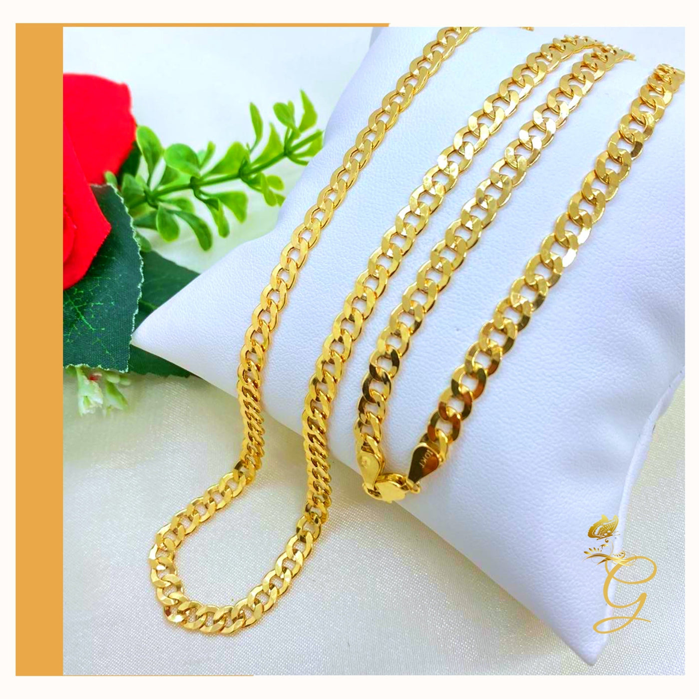 10K Gold Cuban link Chain 24” 5.53MM Width