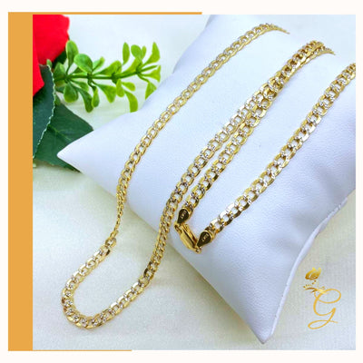 10K Gold Diamond cut Cuban link Chain 24” 4.41  MM Width