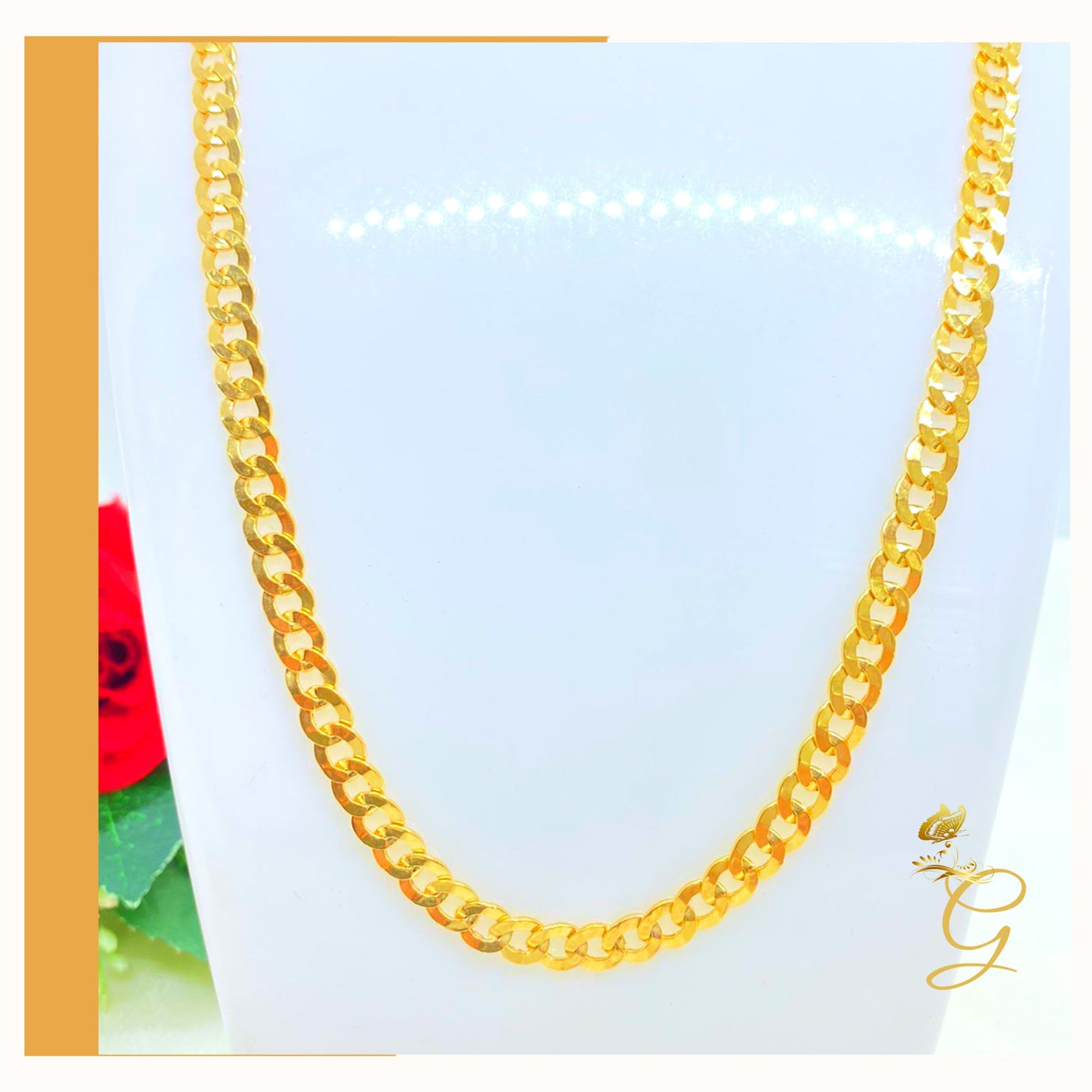 10K Gold Cuban link Chain 24” 5.53MM Width