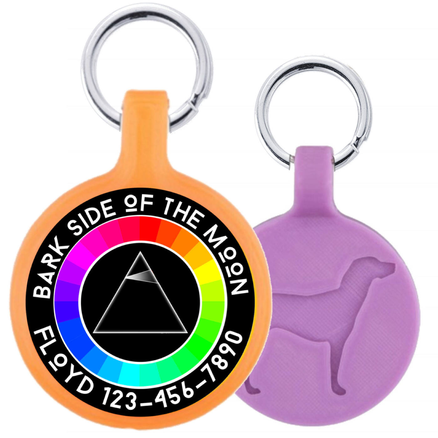 Bark Side of the Moon Pink Floyd Ecoplastic Pet ID Tag