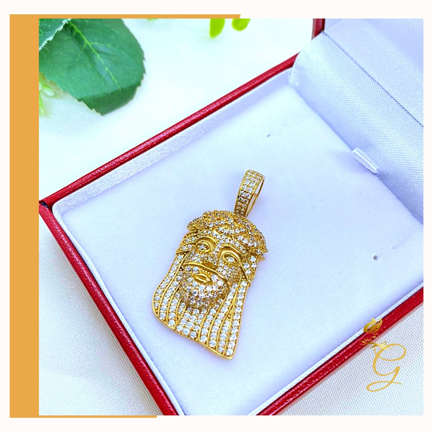 10K Yellow Gold Jesus Pendant