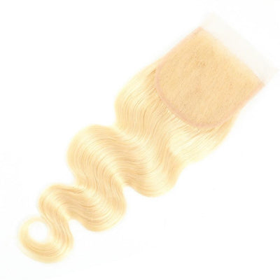 Blonde Body Wave #1B/613 BUNDLES with CLOSURES & FRONTALS