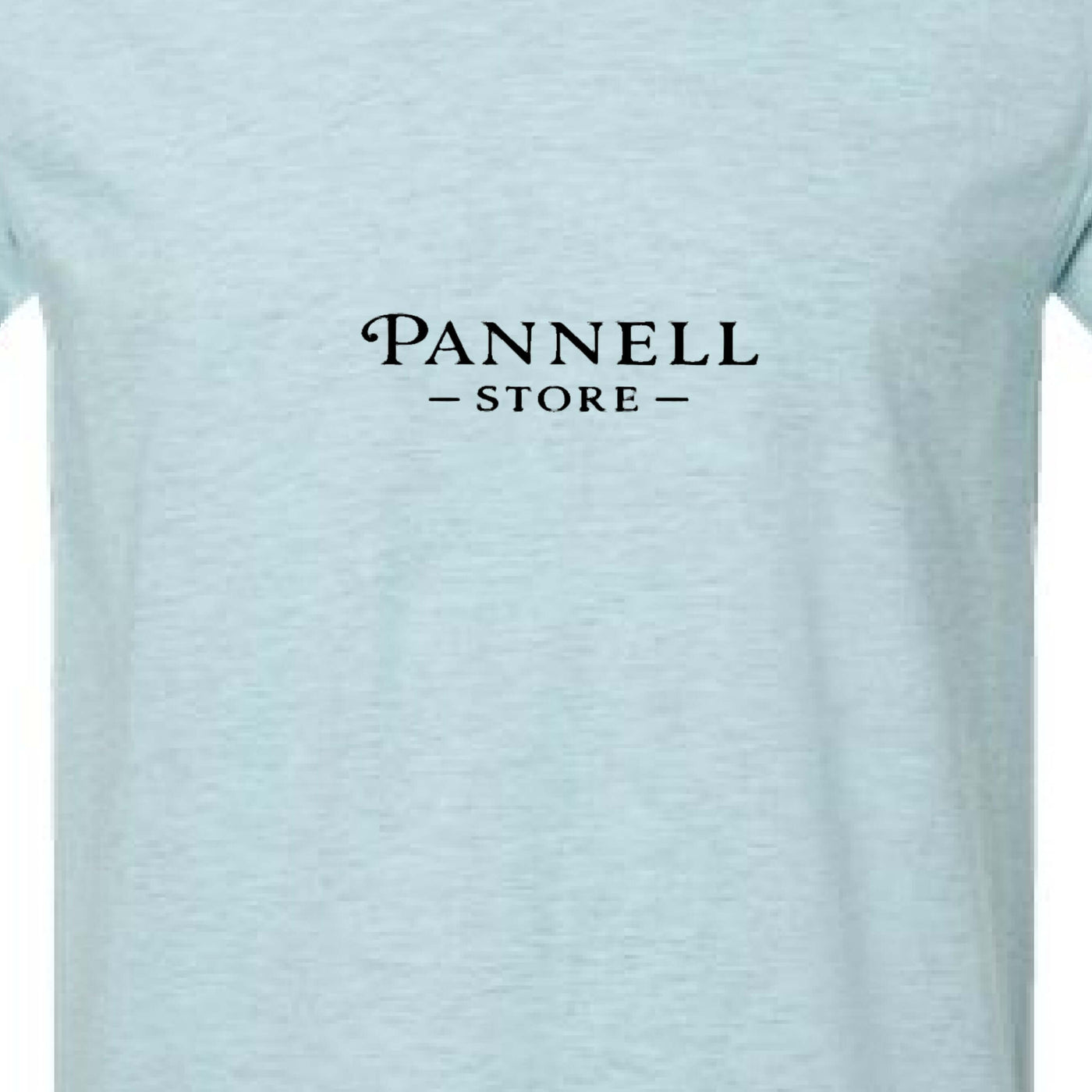Addicted Tees Light featuring Pannell Store logo on a light blue cotton t-shirt.