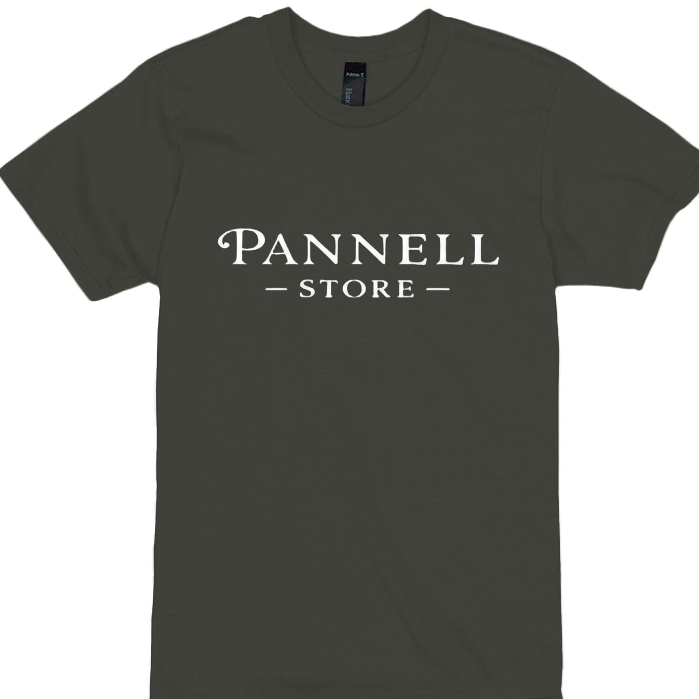 Addicted Tees Dark featuring a black t-shirt with 'Pannell Store' printed in white lettering.